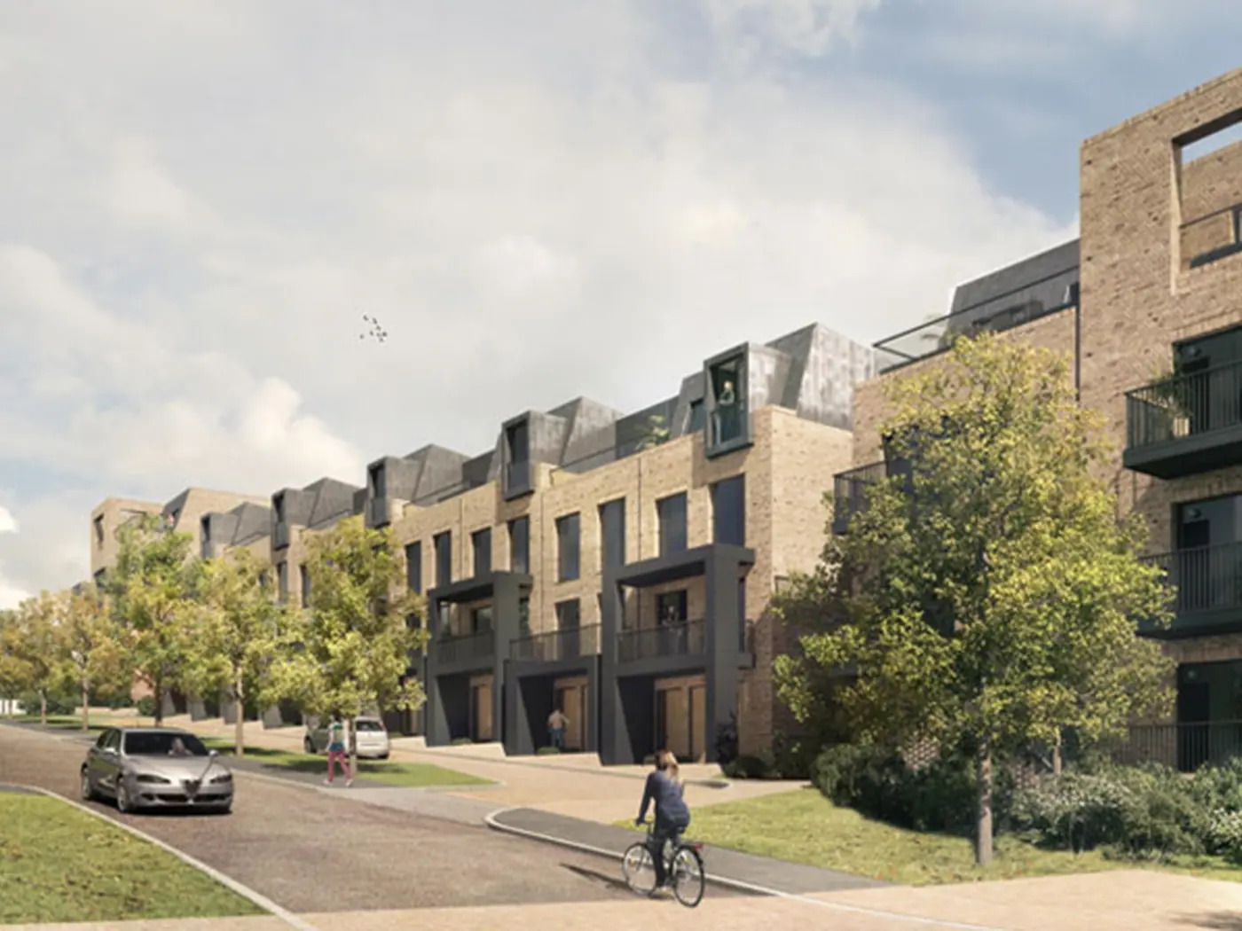 Millbrook Park, Mill Hill - terraces with retaining walls, waterproofing scheme